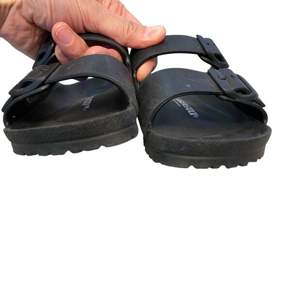 Birkinstock Rubber Arizona Sandals Kids Size 1 EU 32 Black Wide Straps - Picture 6 of 6